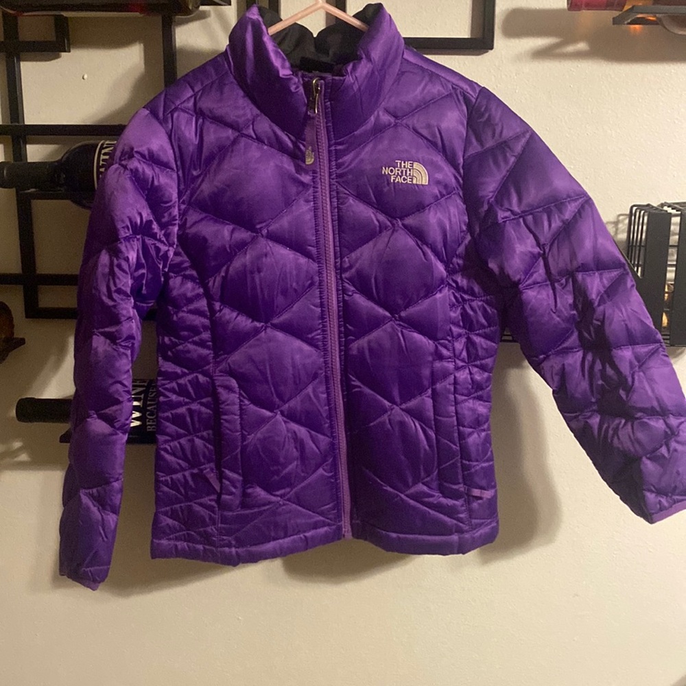 Purple The North Face Kids coat size S/P (7/8)
